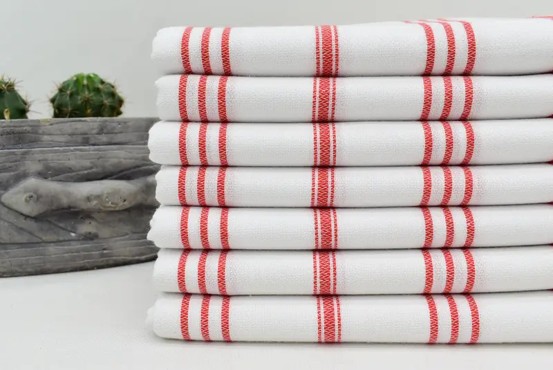 Kitchen Towel, Monogram Kitchen Towel, Personalized Wedding Gift For Couple, Monogrammed Hand Towel, 40x24 Cotton Striped Towel, Custom Name Towel - 3