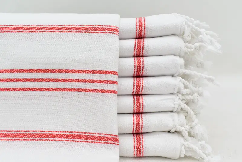 Kitchen Towel, Monogram Kitchen Towel, Personalized Wedding Gift For Couple, Monogrammed Hand Towel, 40x24 Cotton Striped Towel, Custom Name Towel - 1
