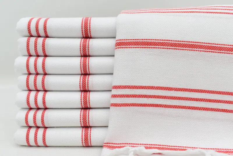 Kitchen Towel, Monogram Kitchen Towel, Personalized Wedding Gift For Couple, Monogrammed Hand Towel, 40x24 Cotton Striped Towel, Custom Name Towel - 2