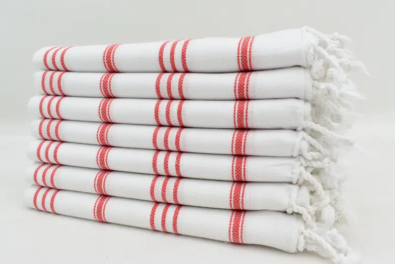 Kitchen Towel, Monogram Kitchen Towel, Personalized Wedding Gift For Couple, Monogrammed Hand Towel, 40x24 Cotton Striped Towel, Custom Name Towel - 5