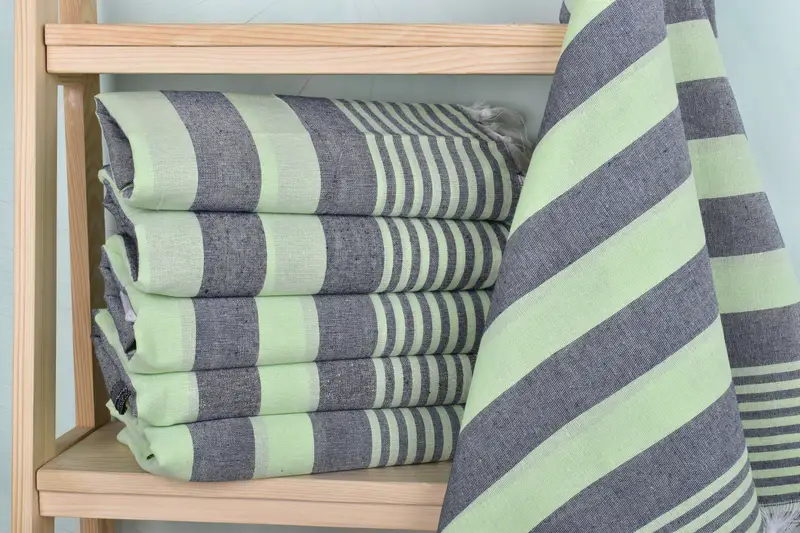 Best Wedding Gift, Anniversary Gift For Her, Large Turkish Towel, Monogram Beach Towel, Personalized Turkish Towel, 68x36 Cotton Striped Towel - 1