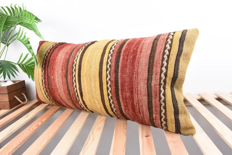 Gift Pillow, 16x36 Red Cushion Cover, Meditation Cushion Cover, Cushion, Interior Designer Pillow, Boho Pillow, Bright Pillow Sham - 5
