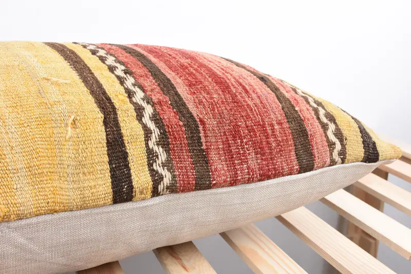 Gift Pillow, 16x36 Red Cushion Cover, Meditation Cushion Cover, Cushion, Interior Designer Pillow, Boho Pillow, Bright Pillow Sham - 7