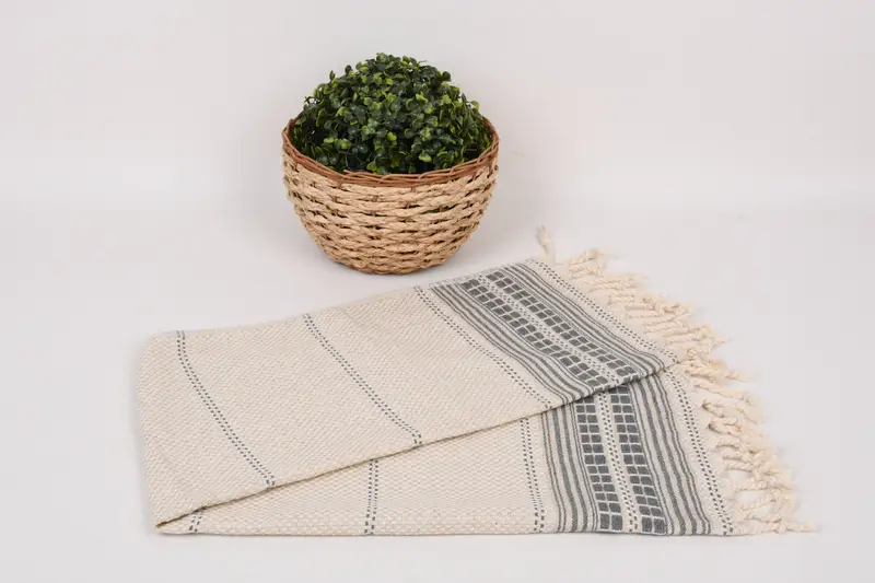 Artículos de despedida de soltera, toalla a rayas de lino 40x20, regalo para él, toalla navideña, regalos de dama de honor, toalla de cocina, regalo para el hogar, toalla de mano monograma - 4