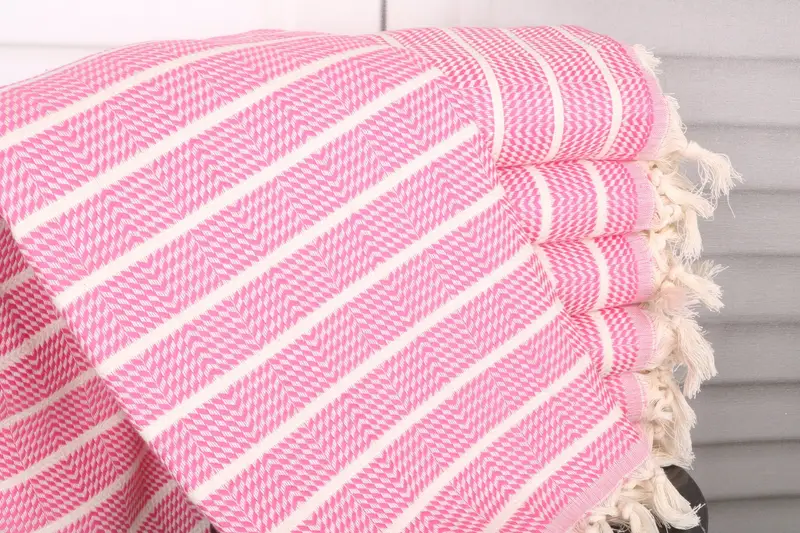 70x40 Cotton Striped Towel, Holiday Towel, Bridesmaid Gifts Personalized, Personalized Towel, Wedding Favors, Bachelor Bachelorette Party Favors - 1