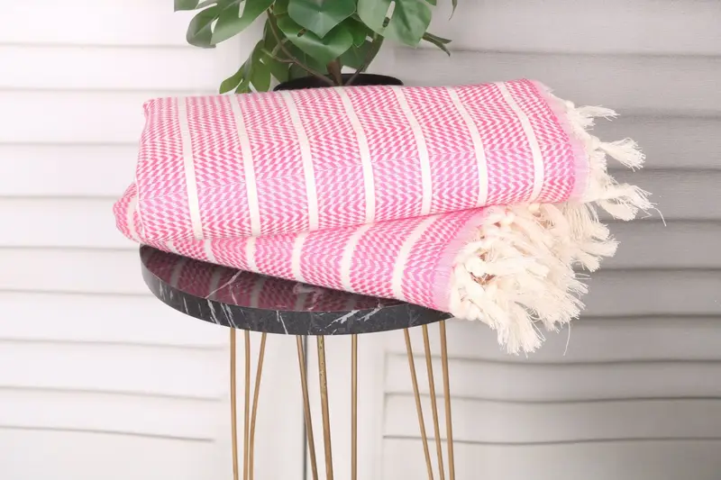 70x40 Cotton Striped Towel, Holiday Towel, Bridesmaid Gifts Personalized, Personalized Towel, Wedding Favors, Bachelor Bachelorette Party Favors - 3