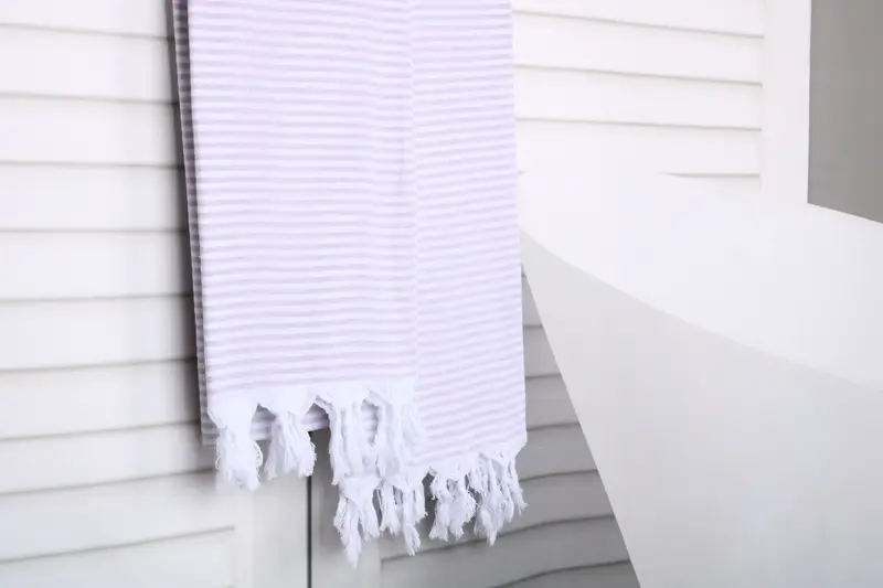 Personalized Wedding Gift, Best Friend Gift, Gift For Bride, Organic Turkish towel, 68x36 Cotton Striped Towel, Handmade Turkish hammam towel - 8