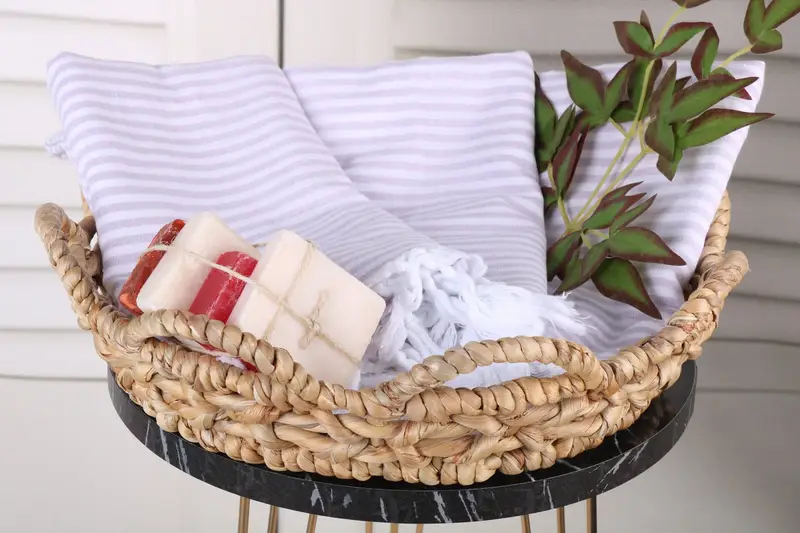 Personalized Wedding Gift, Best Friend Gift, Gift For Bride, Organic Turkish towel, 68x36 Cotton Striped Towel, Handmade Turkish hammam towel - 5