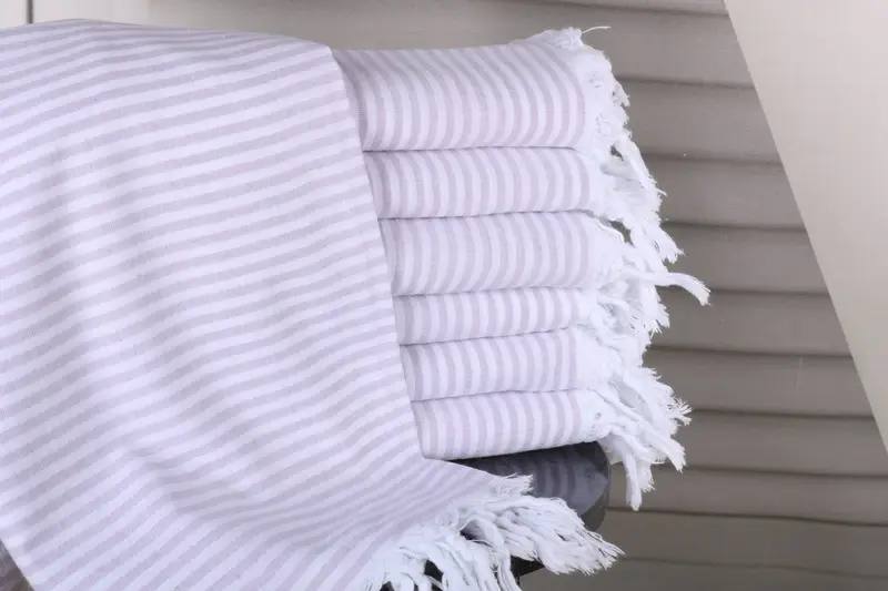 Personalized Wedding Gift, Best Friend Gift, Gift For Bride, Organic Turkish towel, 68x36 Cotton Striped Towel, Handmade Turkish hammam towel - 1