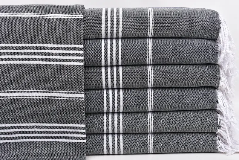 70x40 Cotton Striped Towel, Yoga Towel, Home Decor Towel, Monogram Turkish Towel, Wedding Towel, Personalized Beach Towel, Absorbent Turkish towel - 1
