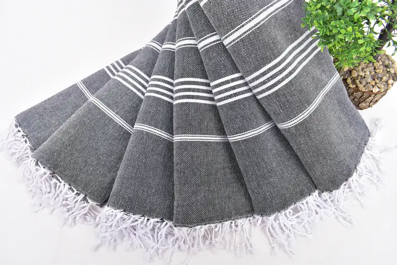 70x40 Cotton Striped Towel, Yoga Towel, Home Decor Towel, Monogram Turkish Towel, Wedding Towel, Personalized Beach Towel, Absorbent Turkish towel - 4