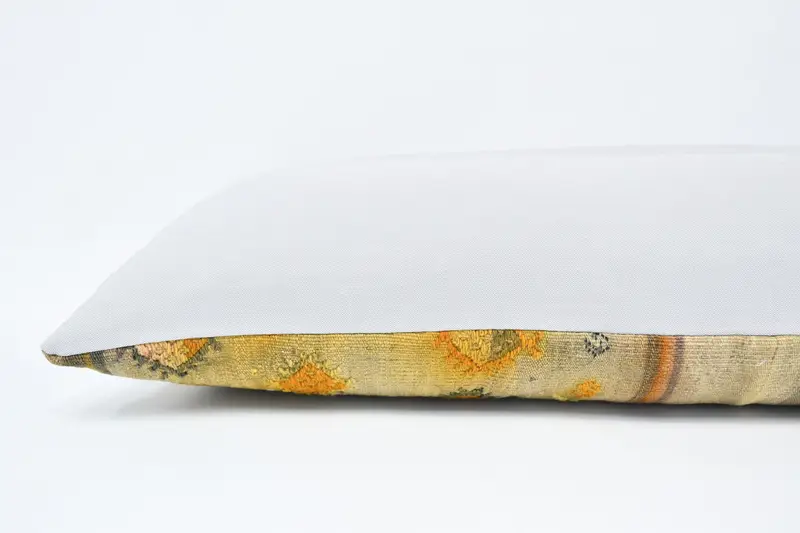 Kilim Pillow Cover, 16x48 Beige Pillow Cover, Vintage Kilim Throw Pillow, Boho Pillow, Cushion, Floor Pillow, Authentic Pillow Sham - 6