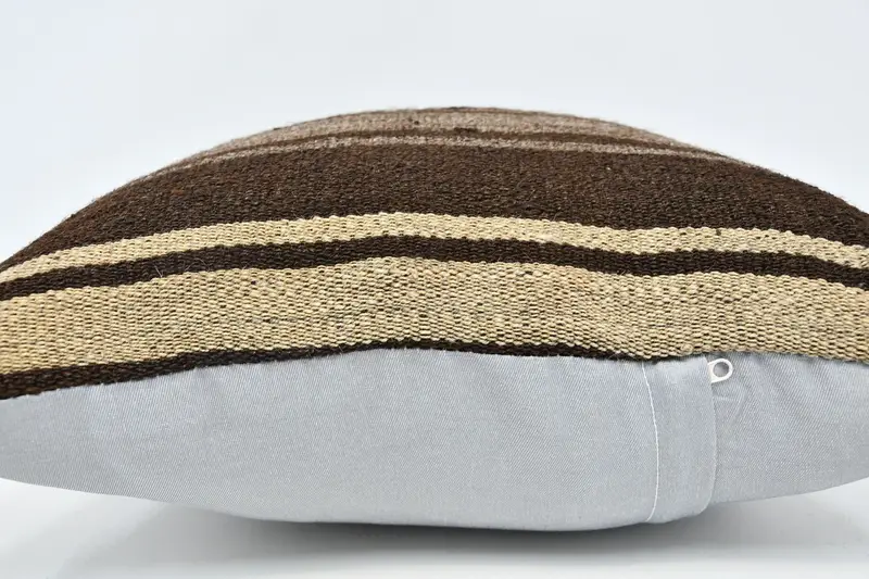 20x20 Brown Pillow Case, Handmade Rug Seat Pillow Sham, Boho Chic Cushion Case, Antique Pillows, Vintage Kilim Pillow, Boho Pillow, Pillow - 5