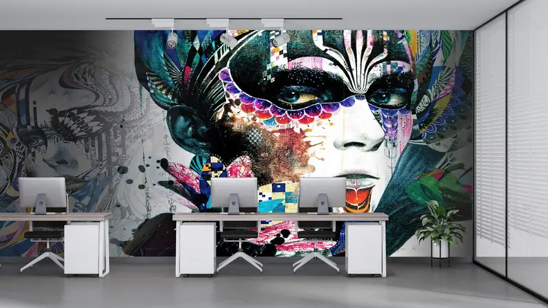 Abstract Woman Drawing, Woman Wall Art, Abstract Woman Wall Decor, Modern Wall Print, Abstract Wall Poster, Woman Portrait Wall Paper, - 8