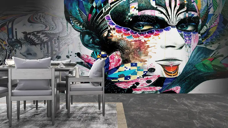 Abstract Woman Drawing, Woman Wall Art, Abstract Woman Wall Decor, Modern Wall Print, Abstract Wall Poster, Woman Portrait Wall Paper, - 3