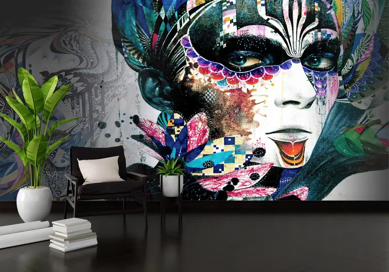 Abstract Woman Drawing, Woman Wall Art, Abstract Woman Wall Decor, Modern Wall Print, Abstract Wall Poster, Woman Portrait Wall Paper, - 5