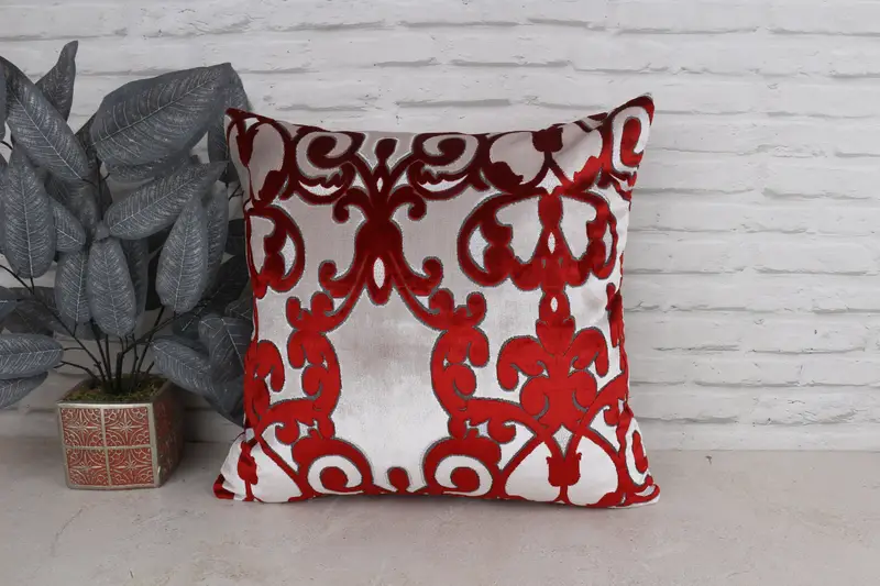 Antique Pillows, Interior Designer Pillow, Throw Kilim Pillow, Pillow Case, 20x20 Red Pillow Cover, Nautical Throw Cushion Case - 1