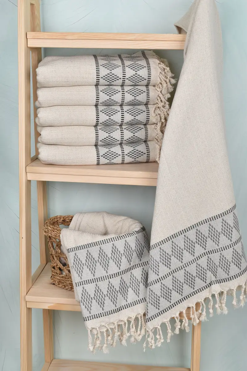 Decorative Towel, 70x36 Linen Kilim Design Towel, Personalized Gifts, Wedding Towel, Bridesmaid Gifts, Wedding Day Gift For Bride, Fouta towel - 3