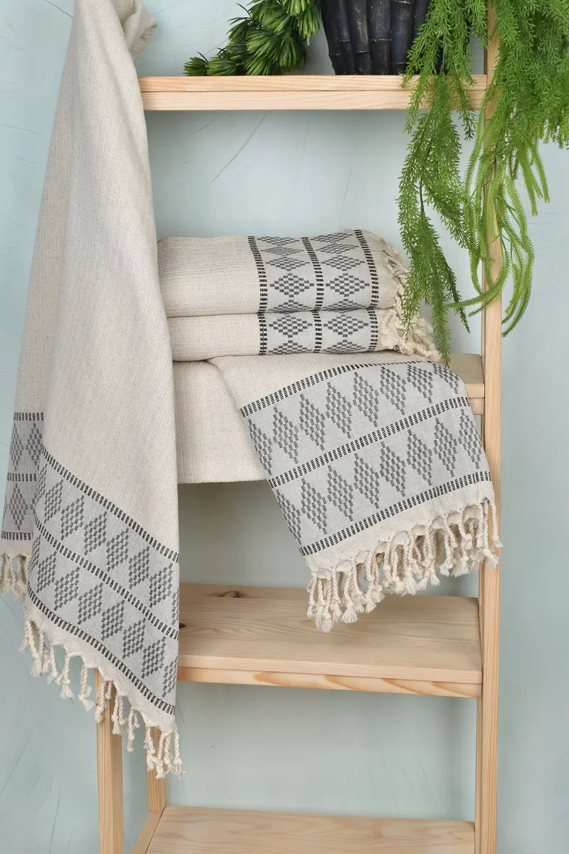 Decorative Towel, 70x36 Linen Kilim Design Towel, Personalized Gifts, Wedding Towel, Bridesmaid Gifts, Wedding Day Gift For Bride, Fouta towel - 6