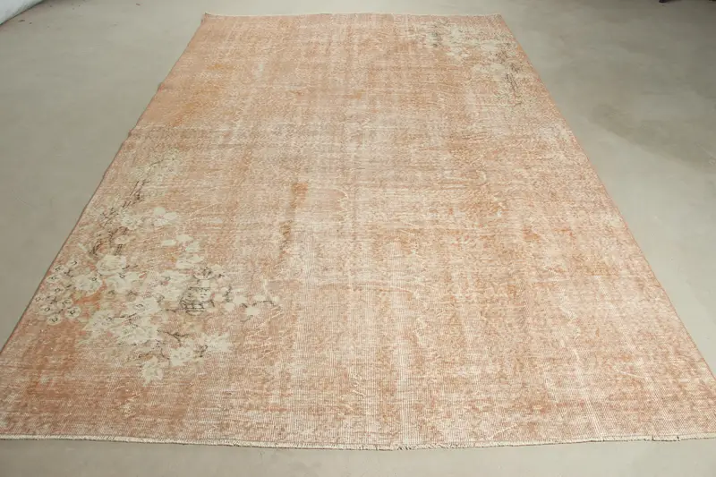 Alfombra Ombré Naranja, 6,8x10,6 ft Elegante acento beige