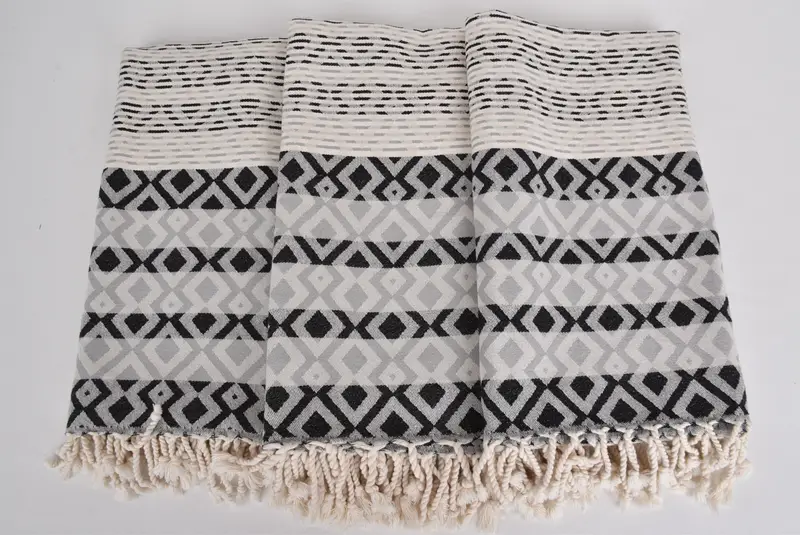 70x40 Cotton Diamond Towel, Peshtemal, Bridesmaid Gift Towel, Decorative Towel, Turkish fouta towel for outdoor use, Custom Towel, Best Beach Towel - 7