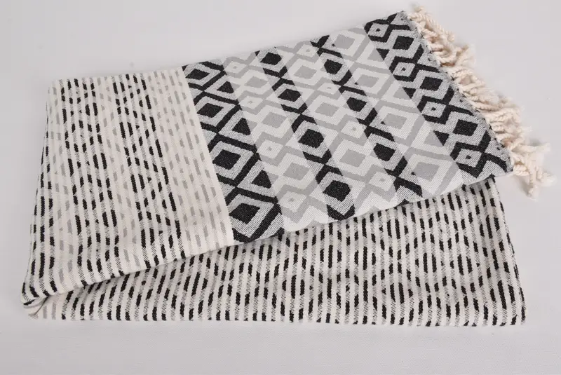 70x40 Cotton Diamond Towel, Peshtemal, Bridesmaid Gift Towel, Decorative Towel, Turkish fouta towel for outdoor use, Custom Towel, Best Beach Towel - 4