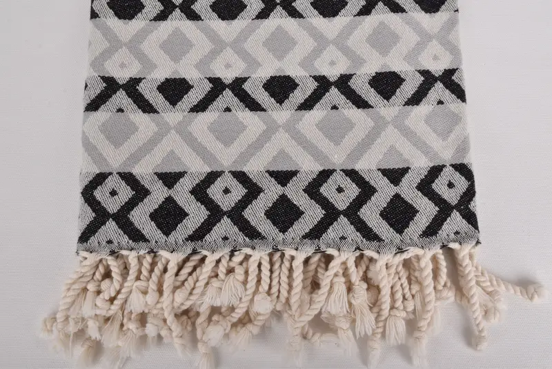 70x40 Cotton Diamond Towel, Peshtemal, Bridesmaid Gift Towel, Decorative Towel, Turkish fouta towel for outdoor use, Custom Towel, Best Beach Towel - 3