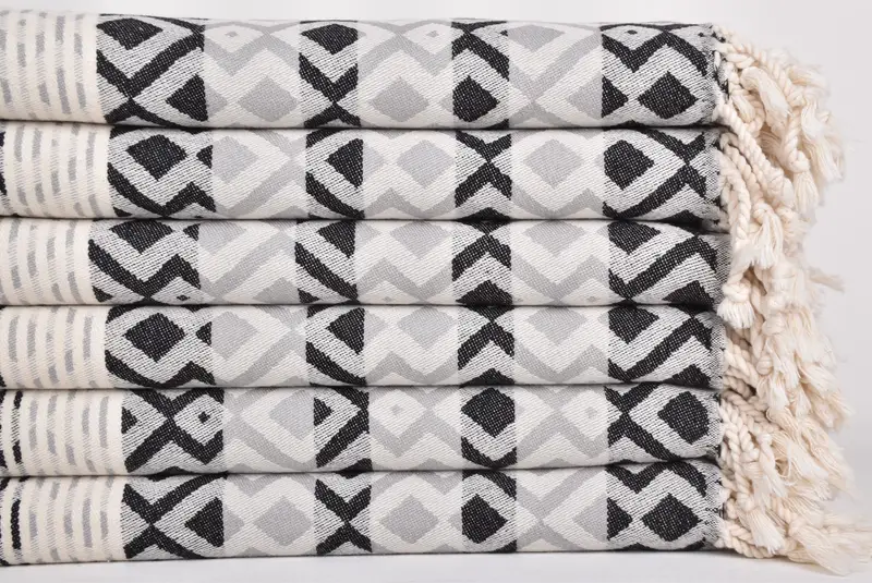 70x40 Cotton Diamond Towel, Peshtemal, Bridesmaid Gift Towel, Decorative Towel, Turkish fouta towel for outdoor use, Custom Towel, Best Beach Towel - 2