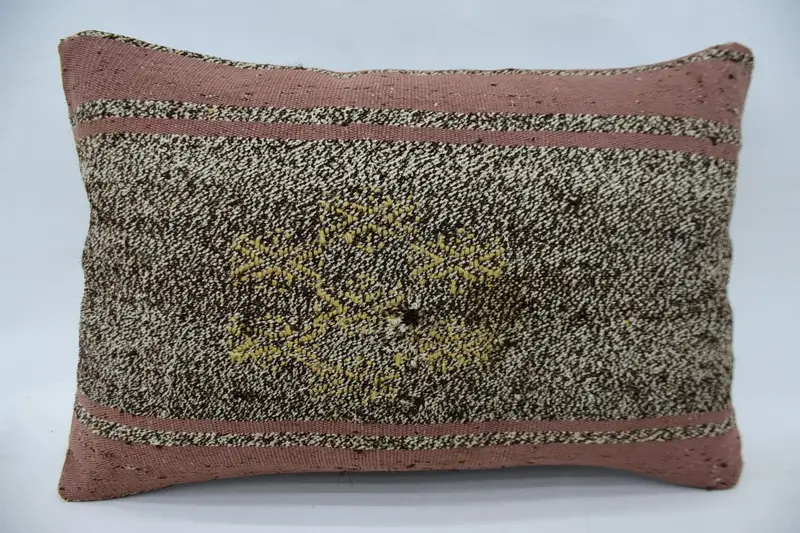 16x24 Beige Pillow, Sustainable Pillow, Pillow for Couch, Pastel Pillow Cover, Interior Designer Pillow, Kilim Pillow, Cushion - 4