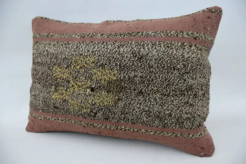16x24 Beige Pillow, Sustainable Pillow, Pillow for Couch, Pastel Pillow Cover, Interior Designer Pillow, Kilim Pillow, Cushion - 3