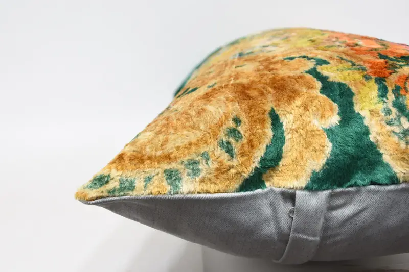16x36 Yellow Cushion, Turkish Kilim Pillow, Vintage Kilim Pillow, Ethnical Kilim Rug Pillow, Bolster Cushion Cover, Accent Pillow, Pillow - 5