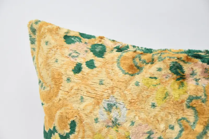 16x36 Yellow Cushion, Turkish Kilim Pillow, Vintage Kilim Pillow, Ethnical Kilim Rug Pillow, Bolster Cushion Cover, Accent Pillow, Pillow - 2