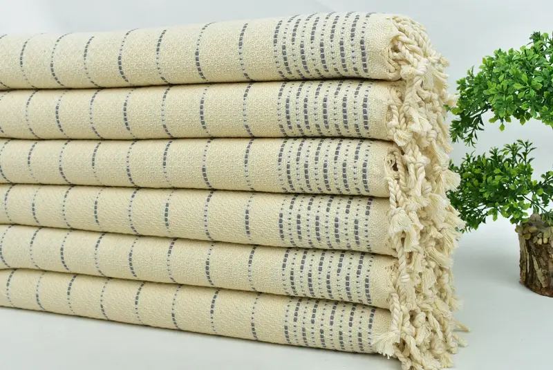 Monogram Kitchen Towel, Wedding Gift, Bachelorette Party Gifts For Bride, Kitchen Towel, Monogram Tea Towel, 36x18 Cotton Striped Design Towel - 3