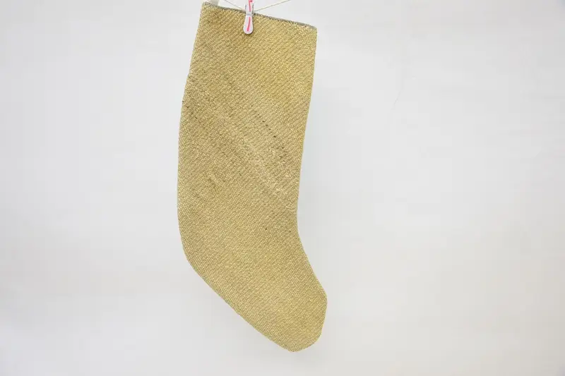 Beige Christmas Ornaments Stocking, 14 Inch Ethnic Stocking