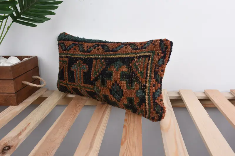 8x16 Blue Cushion, Car Cushion Cover, Interior Designer Pillow, Antique Pillows, Turkish Pillow, Bolster Cushion, Patio Cushion Case, Pillow Cover - 5