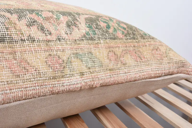 Cushion Case, 20x28 Beige Pillow, Chair Pillow Sham, Turkish Kilim Pillow, Kilim Pillow, Car Pillow Sham, Handmade Kilim Cushion - 7