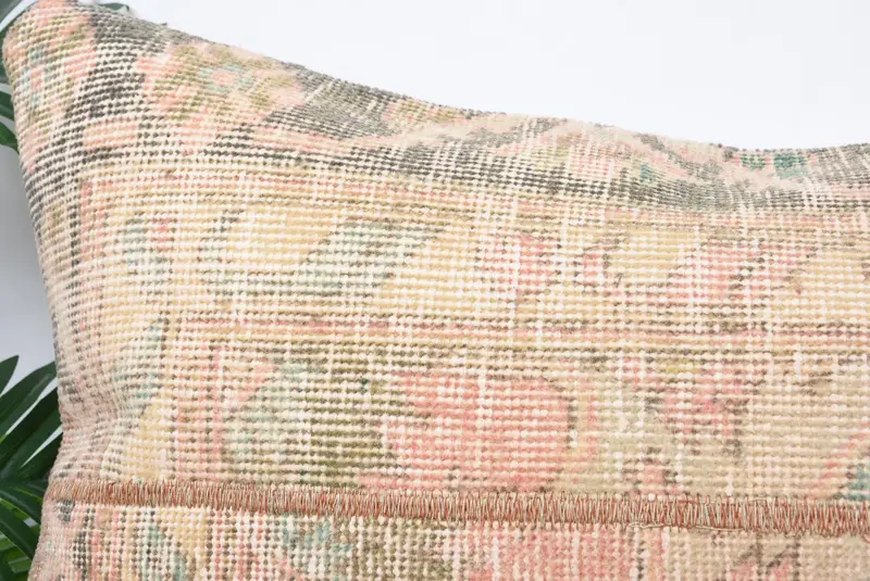 Cushion Case, 20x28 Beige Pillow, Chair Pillow Sham, Turkish Kilim Pillow, Kilim Pillow, Car Pillow Sham, Handmade Kilim Cushion - 2