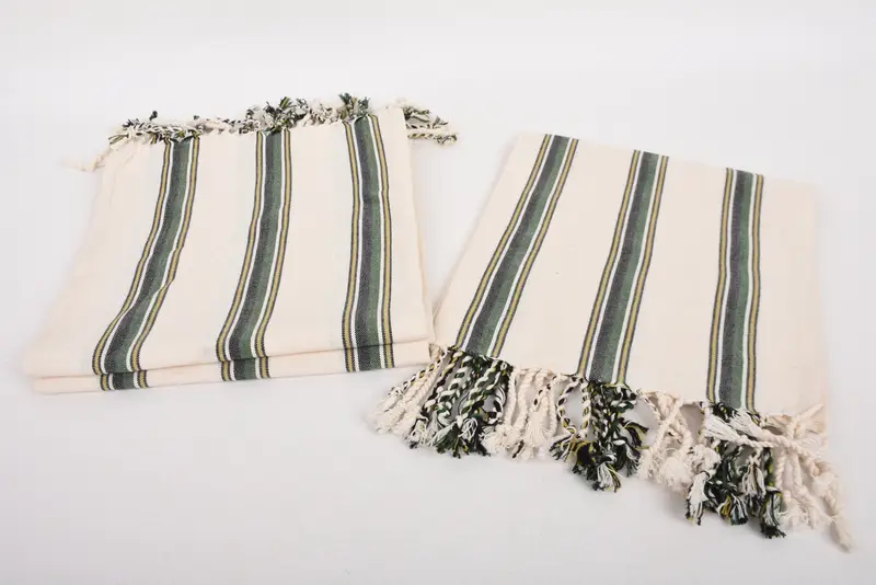 Wedding Hand Made Gift, Personalized Kitchen Towel, Kitchen Towel, Personalized Gift For Her, Monogrammed Hand Towel, 36x20 Cotton Striped Towel - 8
