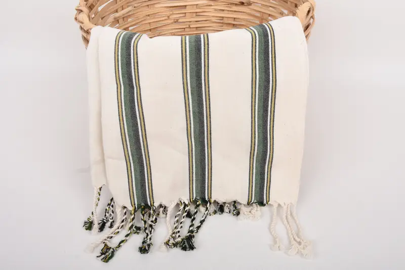 Wedding Hand Made Gift, Personalized Kitchen Towel, Kitchen Towel, Personalized Gift For Her, Monogrammed Hand Towel, 36x20 Cotton Striped Towel - 6