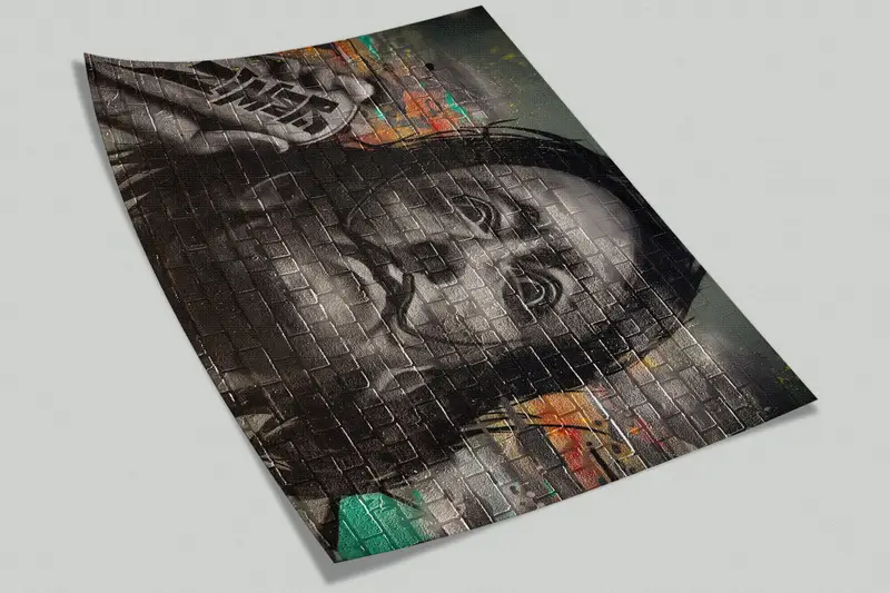Graffiti -Tapete, helles Handypapier, 3D -Handpapier, Salvador Dali Graffiti -Malerei, modernes Handtepapier, Dali Street Wall Decor, - 6
