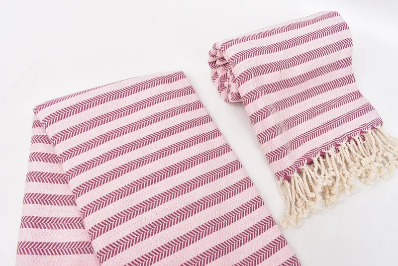 Custom Wedding Gifts, Wedding Favors, Beach Size Towel, Cute Beach Towel, Engagement Gift, 70x40 Cotton Herringbone Towel, Large Turkish Towel - 7