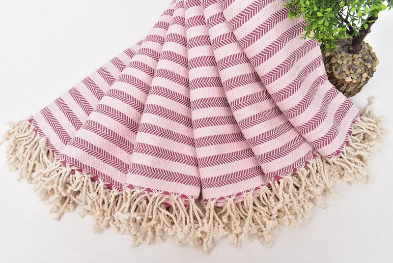 Custom Wedding Gifts, Wedding Favors, Beach Size Towel, Cute Beach Towel, Engagement Gift, 70x40 Cotton Herringbone Towel, Large Turkish Towel - 4