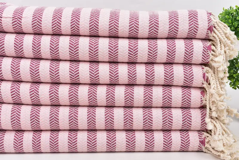 Custom Wedding Gifts, Wedding Favors, Beach Size Towel, Cute Beach Towel, Engagement Gift, 70x40 Cotton Herringbone Towel, Large Turkish Towel - 3