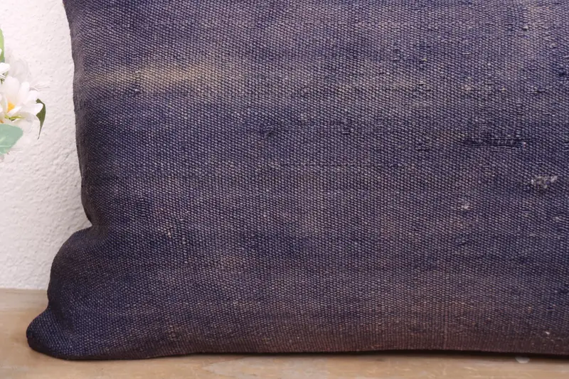 Cushion Cover, Kilim Pillow Cover, Tapestry Pillow, Pillow for Sofa, Handmade Throw Pillow, Gift Pillow, 12x24 Purple Cushion Case - 3