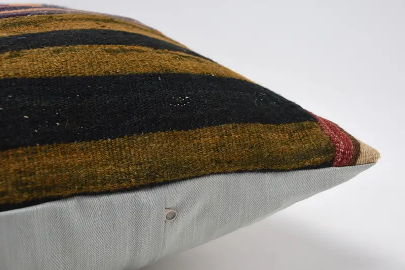 Kilim Pillow, Gift Pillow, 16x48 Brown Pillow Case, Pillow, Kilim Cushion Sham, Rustic Cushion Case, Patio Pillow Sham, Outdoor Patio Pillow Case - 5