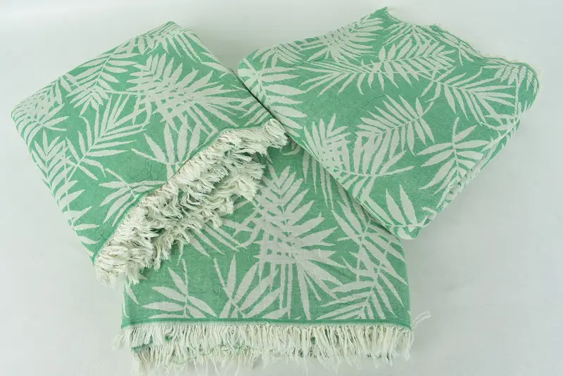 Couch Throw Blanket, Turkish Towel Blanket, 100x80 Cotton Floral Patterned Towel, Decorative Blanket, Boho Throw Blankets, Woven Throw Blanket - 5