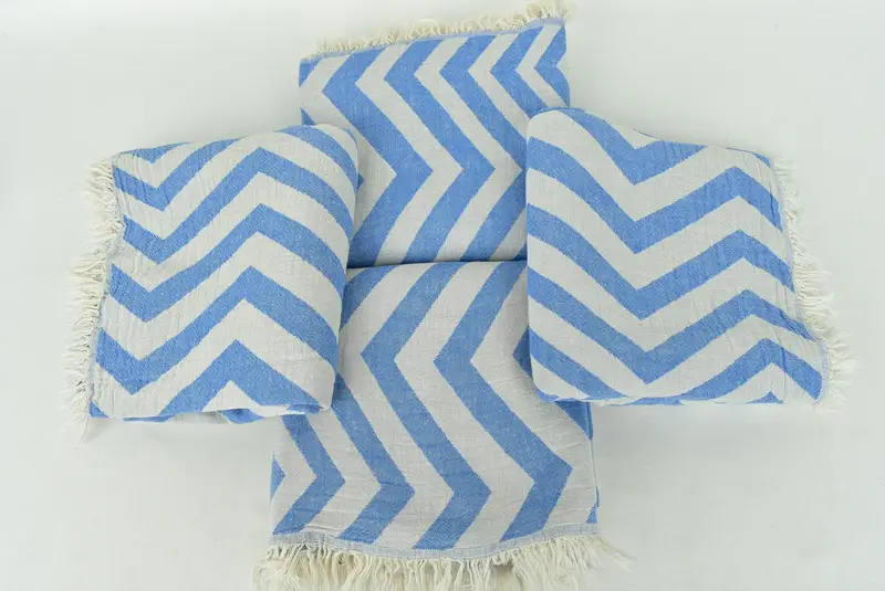Personalized Home Gift Wedding, 70x40 Cotton Zigzag Design Towel, Gift For Best Friend, Bridesmaid Gift, Large Turkish Towel, Beach towel, Gym Towel - 8
