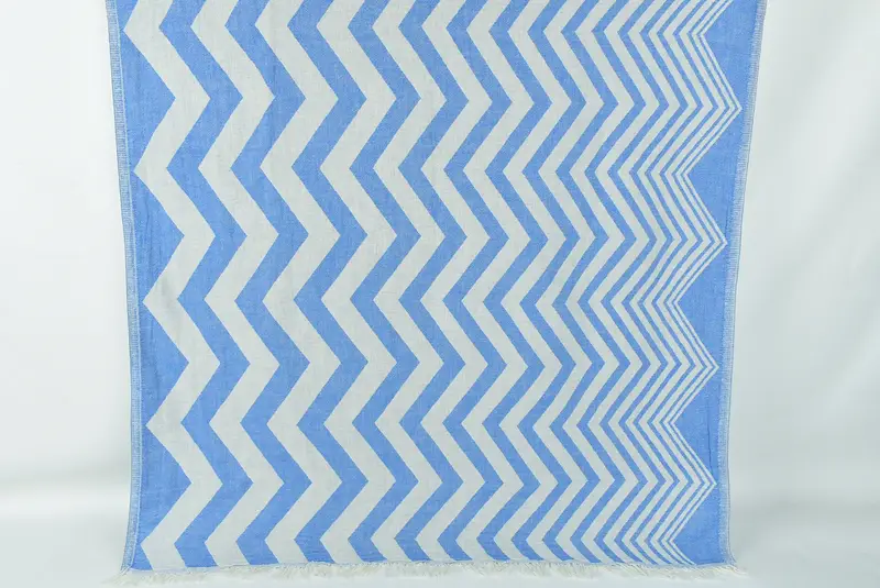 Personalized Home Gift Wedding, 70x40 Cotton Zigzag Design Towel, Gift For Best Friend, Bridesmaid Gift, Large Turkish Towel, Beach towel, Gym Towel - 1