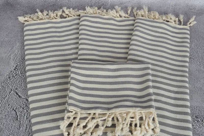Engagement Gift, Small Bath Towels, Monogram Kitchen Towel, Gym Towel, 40x18 Cotton Striped Towel, Custom Turkish Towel, Personalized Kitchen Towel - 4