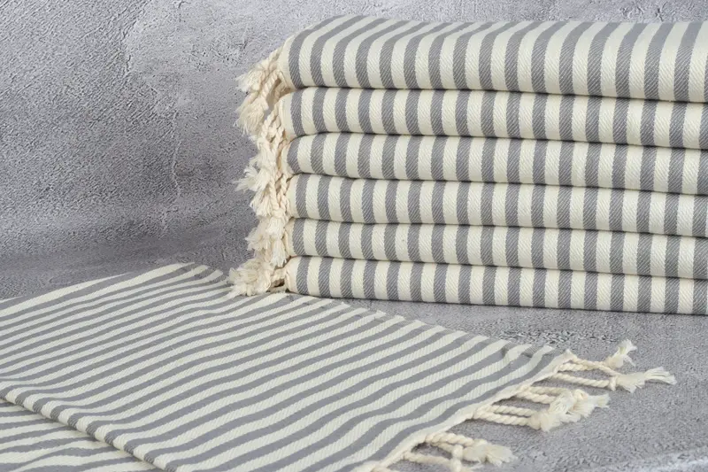 Engagement Gift, Small Bath Towels, Monogram Kitchen Towel, Gym Towel, 40x18 Cotton Striped Towel, Custom Turkish Towel, Personalized Kitchen Towel - 2